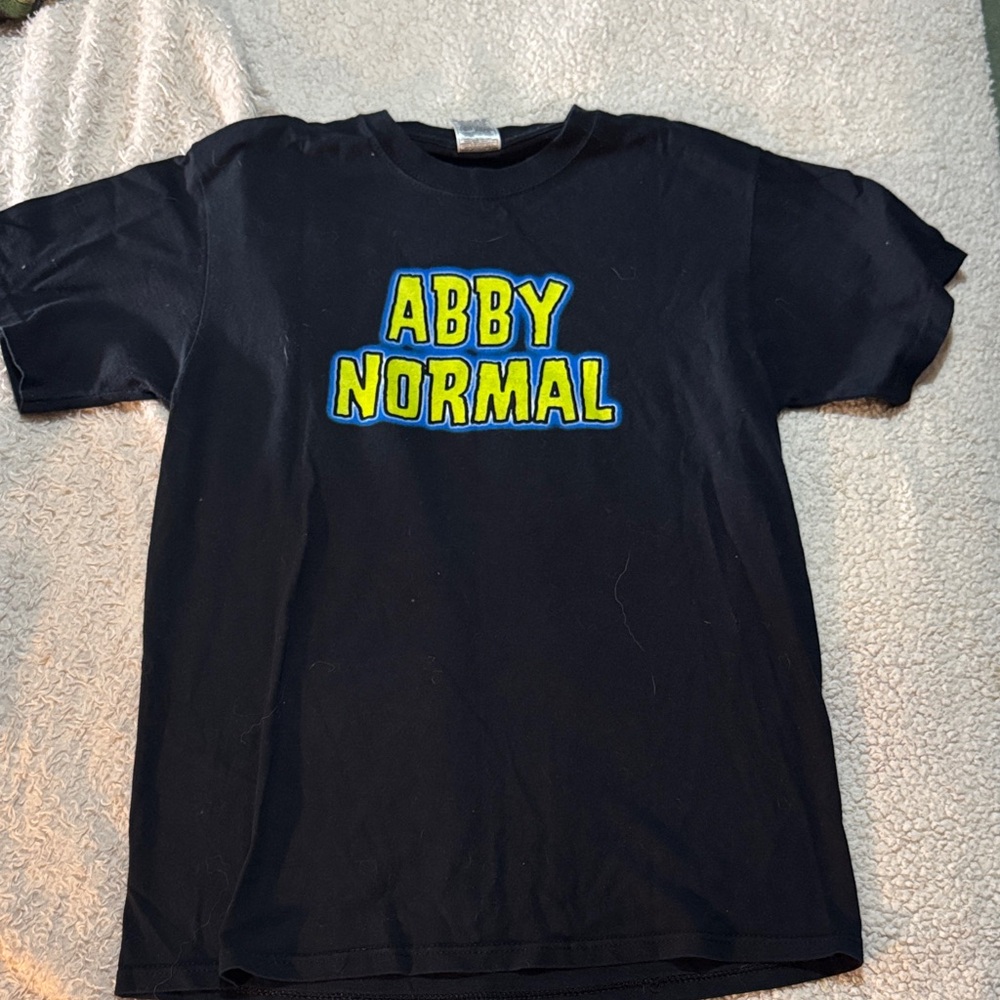 Women's Black Short Sleeve Tee with Yellow Logo